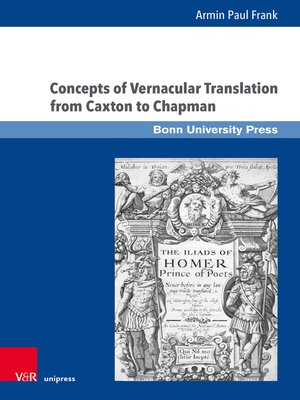 cover image of Concepts of Vernacular Translation from Caxton to Chapman